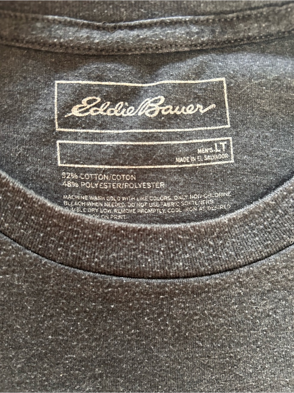 Eddie Bauer Fish Mountain Graphic Tee LT Gray Outdoors Shirt - Picture 4 of 6